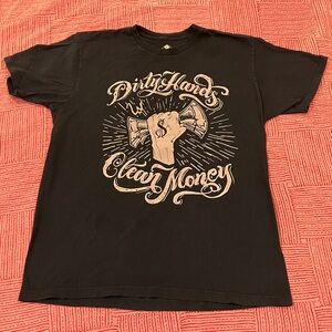 Dirty hands Clean money graphic tee